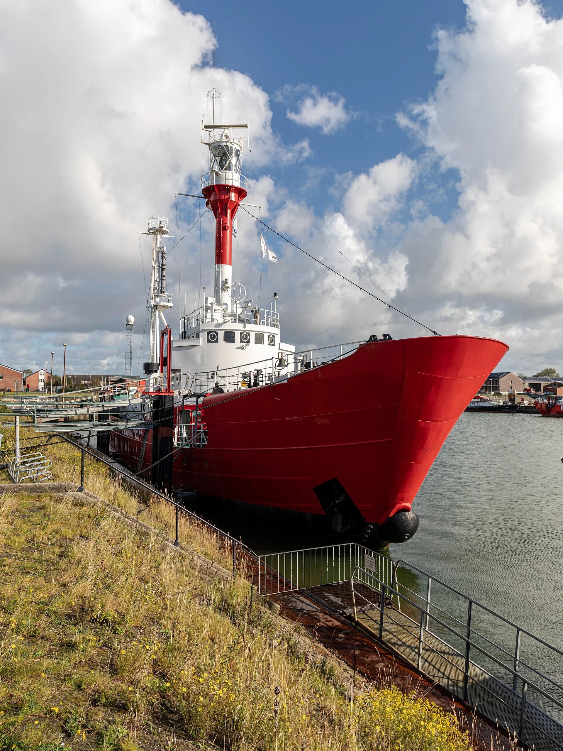 Nationalpark-Feuerschiff BORKUMRIFF im Hafen, Aufnahme von 2020
